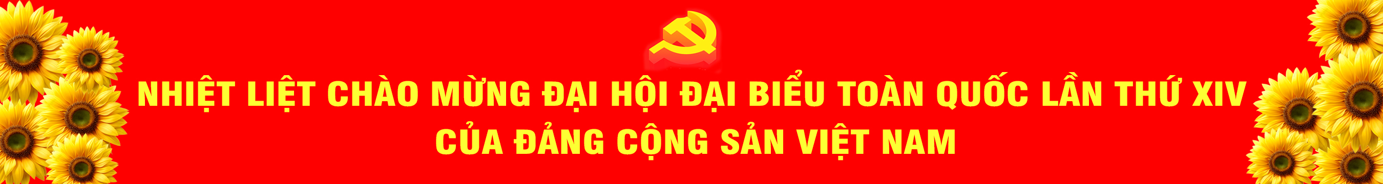 Banner phu chào mừng đại hội đại biểu Đảng