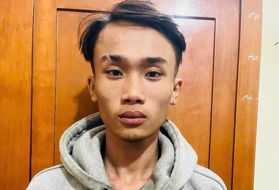 Đối tượng Quốc Huy tại cơ quan Công an