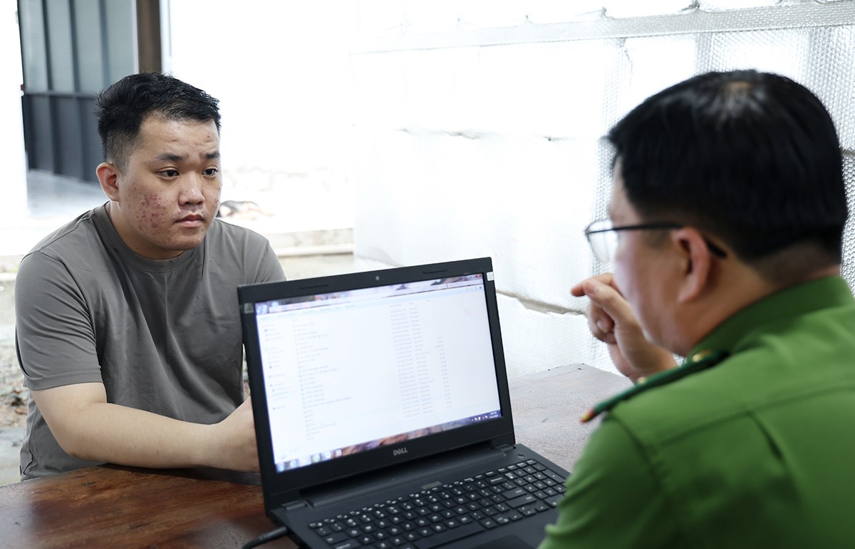 Đối tượng Trọng tại cơ quan Công an