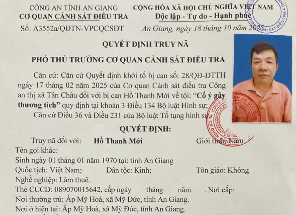 Đối tượng truy nã Mới