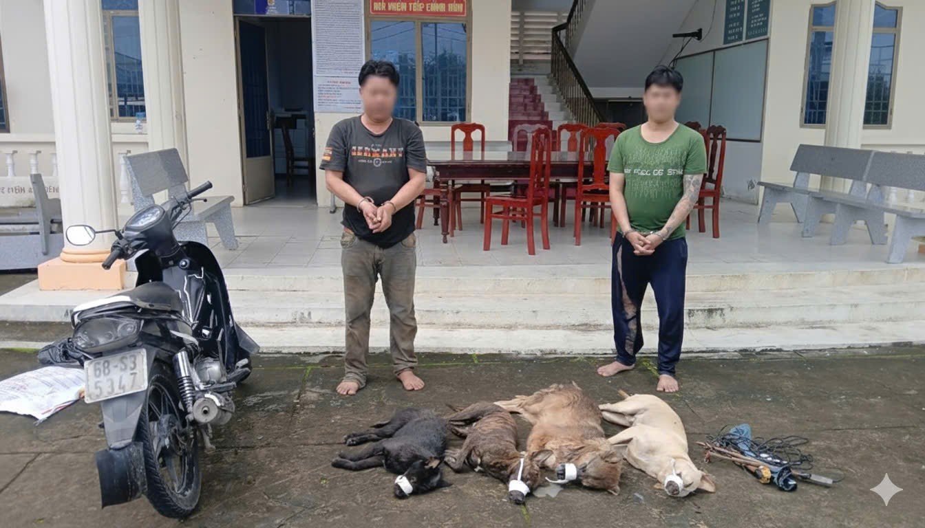 02 đối tượng cùng tang vật