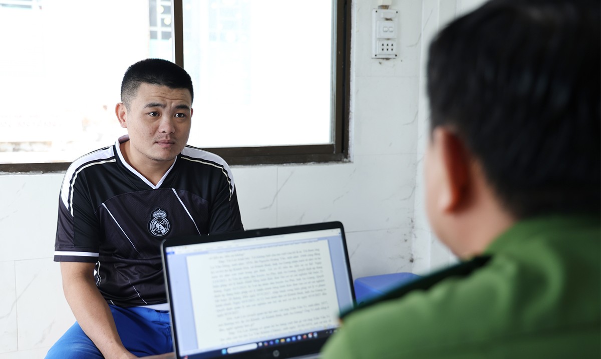 Bị can Lộc Tại cơ quan Công an