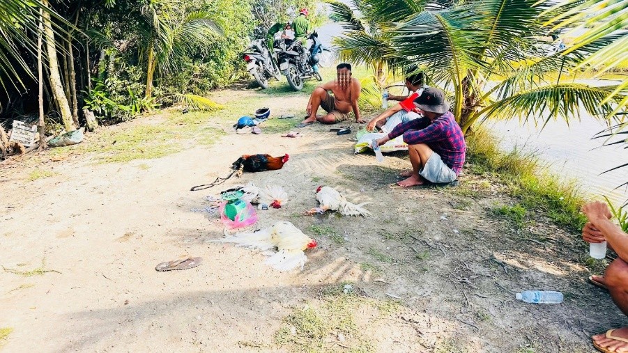 Các đối tượng đánh bạc tại hiện trường