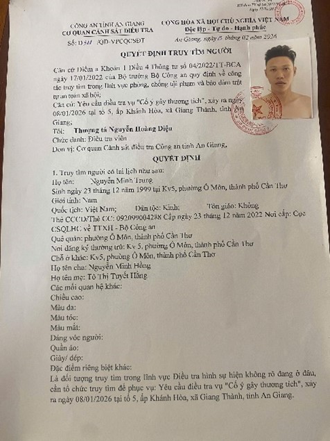 Truy tìm đối tượng Trung